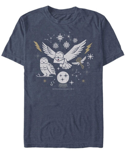 Men's Wintery Owls Short Sleeve Crew T-shirt