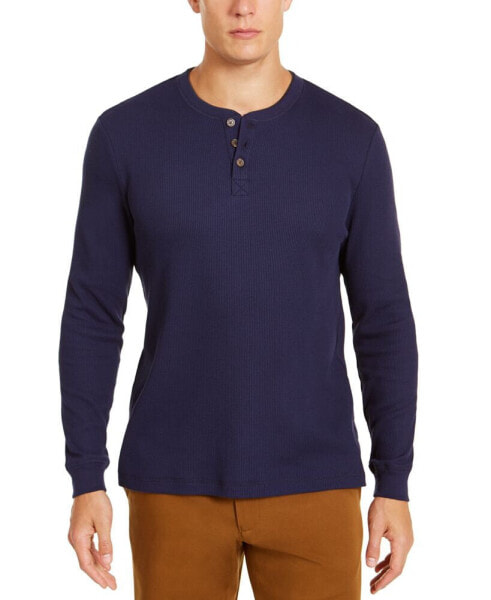 Men's Thermal Henley Shirt, Created for Macy's