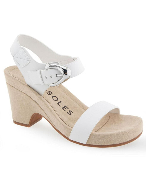 Women's Meyer Open Toe Buckle Strap Wedge Sandals