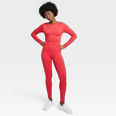 Women's Seamless High-Rise Leggings - All in Motion Red S