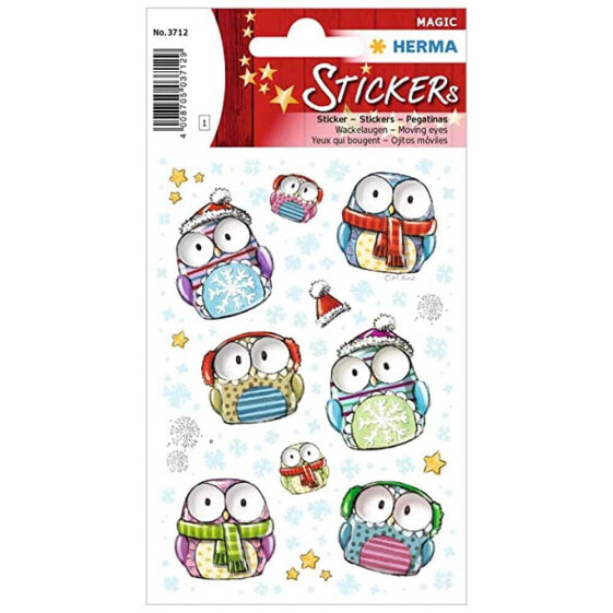 BANDAI Sticker Magic Winter Owls. Moving Eyes