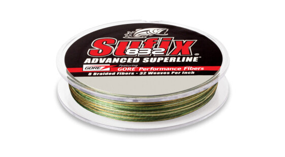 Sufix 832 Advanced Superline Braid 600 Yards Fishing Line- Camo -Pick Line Class