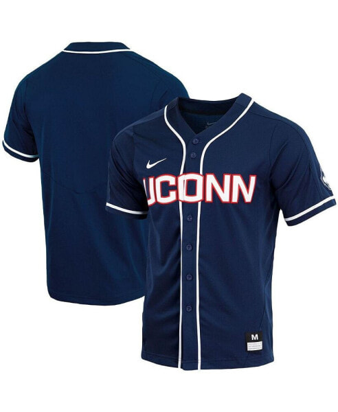 Men's Navy UConn Huskies Replica Full-Button Baseball Jersey