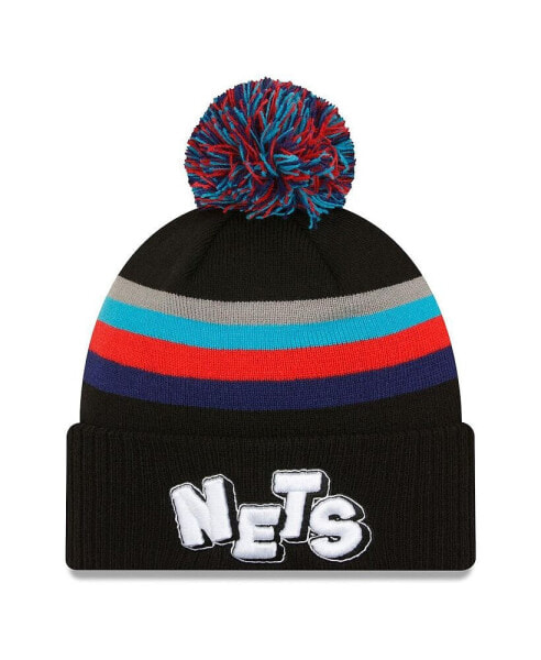 Men's Black Brooklyn Nets 2023/24 City Edition Cuffed Pom Knit Hat