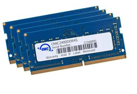 OWC OWC2400DDR4S32S - 32 GB - 4 x 8 GB - DDR4 - 2400 MHz - 260-pin SO-DIMM - Blue - Green