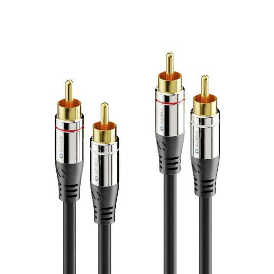 Sonero 2x RCA Stereo Audio Cable 5.0m - 2 x RCA - Male - 2 x RCA - Male - 5 m - Black