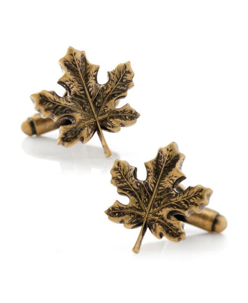 Men's 3D Maple Leaf Cufflinks