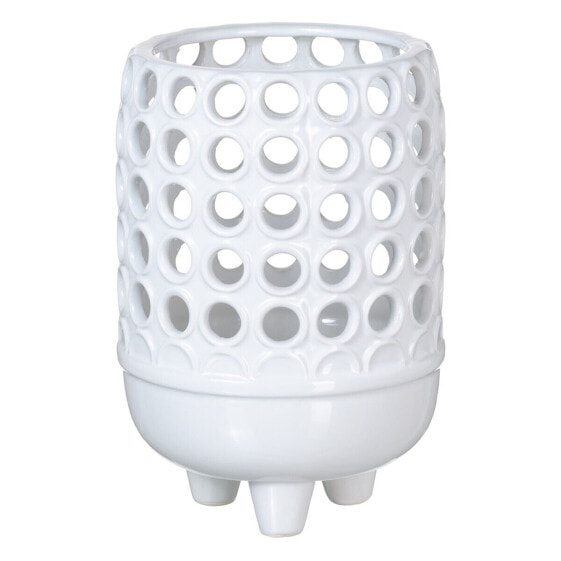 Ваза керамическая Белый 16,5 x 16,5 x 24,5 см BB Home Vasе 16,5 x 16,5 x 24,5 cm Ceramic White