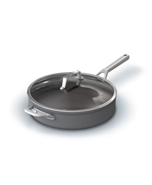 NeverStick Premium Hard-Anodized 5-Quart Saute Pan with Glass Lid