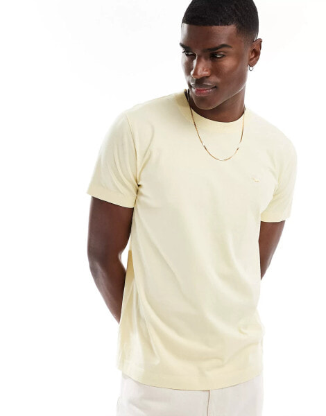 Abercrombie & Fitch elevated icon logo classic fit t-shirt in yellow