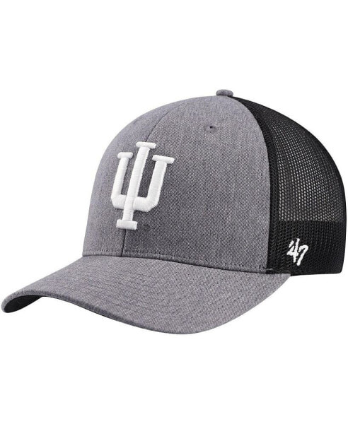 Men's Charcoal Indiana Hoosiers Carbon Trucker Adjustable Hat