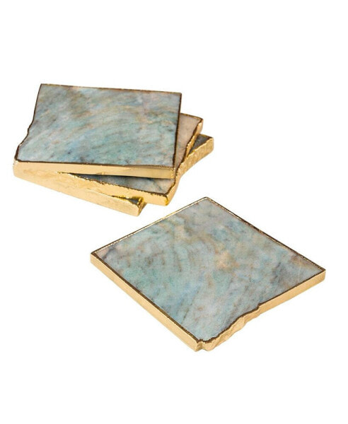 Dazzle Aventurine Coasters, Set of 4