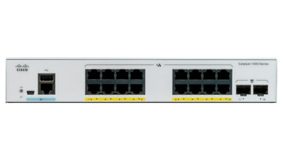 Cisco Catalyst C1000-16P-2G-L - Managed - L2 - Gigabit Ethernet (10/100/1000) - Power over Ethernet (PoE)
