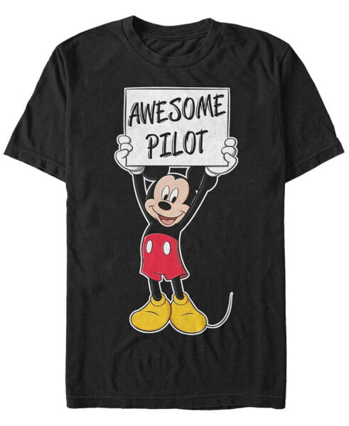 Men's Mickey Awesome Pilot Short Sleeve T-Shirt