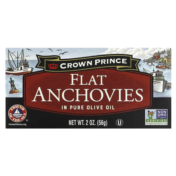 Flat Anchovies, In Pure Olive Oil, 2 oz (56 g)