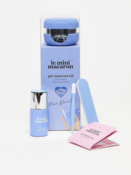 Le Mini Macaron Gel Manicure Kit - Fleur Bleu