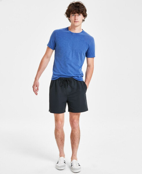 Men's Regular-Fit Solid 5" Drawstring Shorts, Created for Macy's