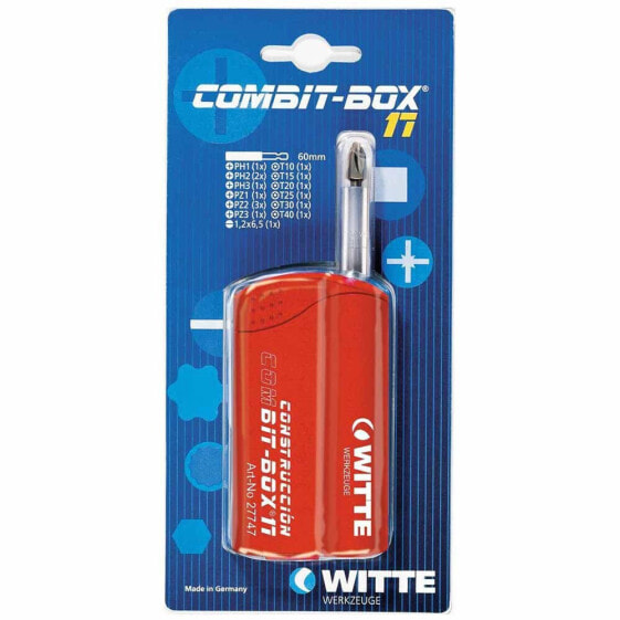 WITTE Combit-Box Mechanic Blister Screwdriver Tips 17 Units