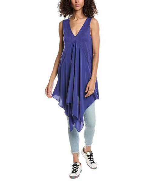 Incashmere Chiffon Insert Silk & Cashmere-Blend Tank Women's M