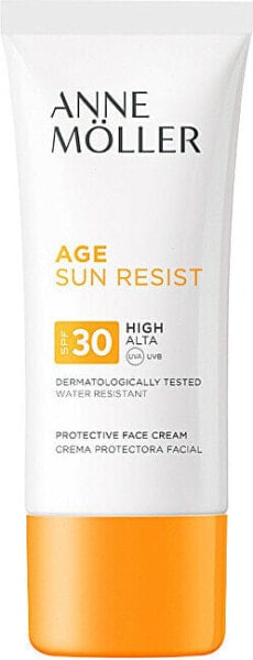 Sunscreen cream against dark spots and skin aging SPF 30 Age Sun Resist ( Protective Face Cream) 50 ml