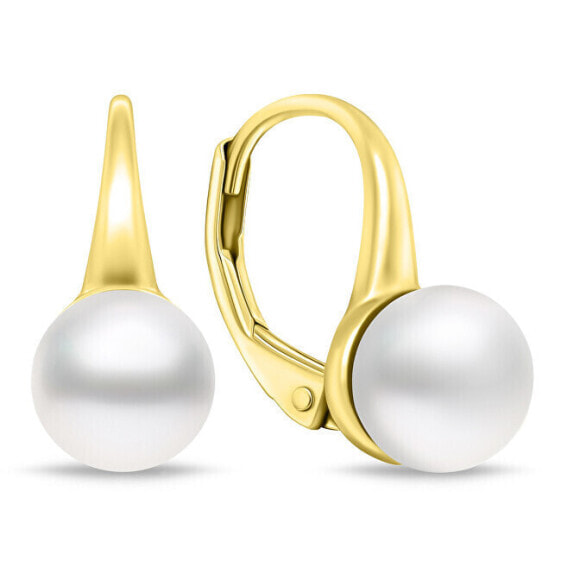 Gold plated pearl earrings EA938Y