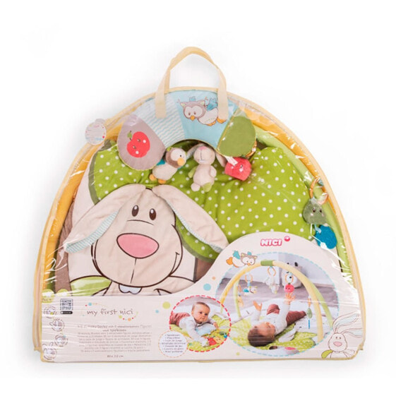 NICI 3-D Activity-Quilt With Play Cushion Rabbit A. Owl