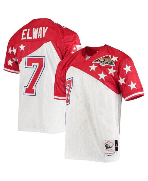 Men's John Elway White, Red AFC 1995 Pro Bowl Authentic Jersey