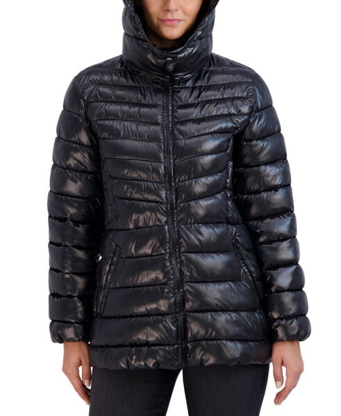 Women's Shine Hooded Packable Puffer Coat