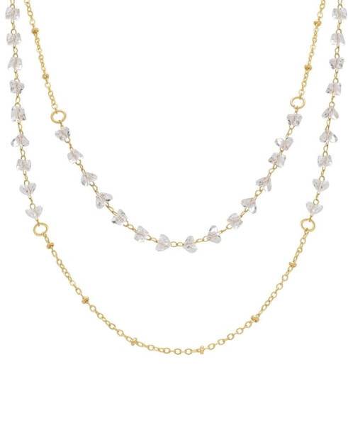 Clear Crystal Layered Necklace