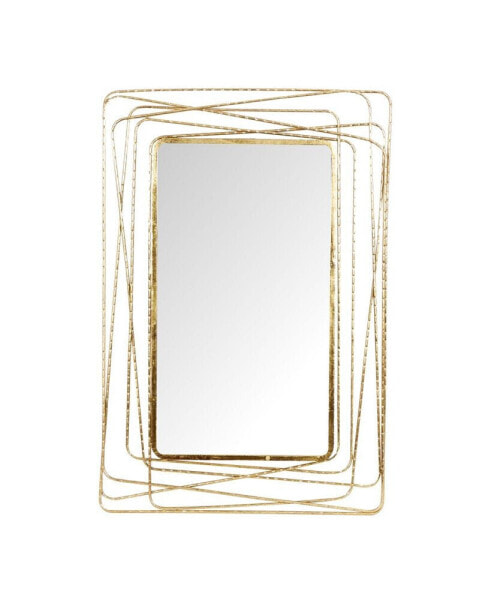 Metal Contemporary Wall Mirror, 47" x 31"