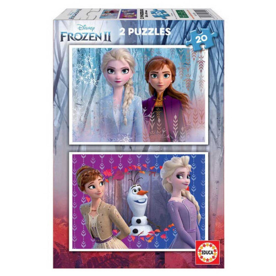 Пазл Frozen 2x20 с пазлами 2 в коробке