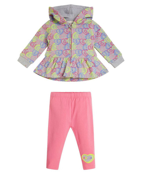 Костюм GUESS Baby Girls Zip Up Top and Jersey Leggings.