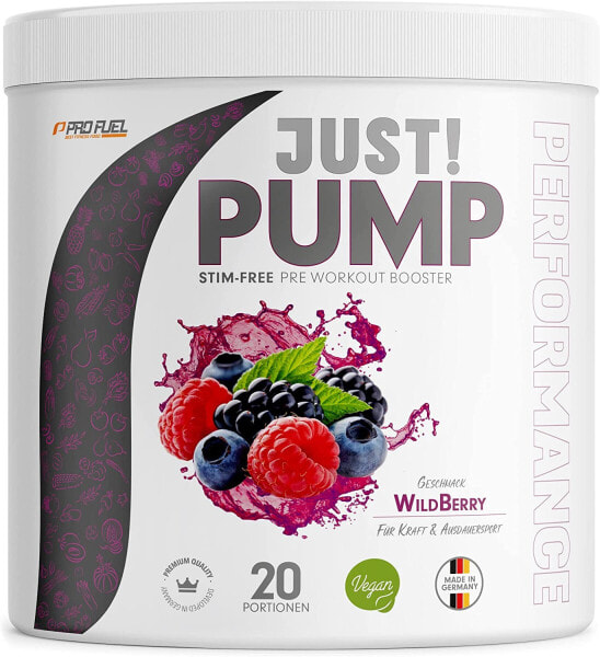 Pump Booster without Caffeine Green Apple 440 g - Innovative Pump Formula of Amino Acids and Plant Extracts - High Dose Pre Workout Booster Caffeine-Free - Made in Germany - 100% Vegan
