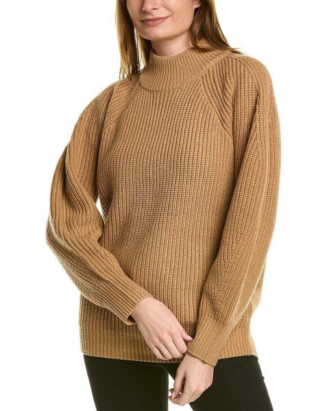 Bcbgmaxazria Turtleneck Wool-Blend Sweater Women's Brown Xs