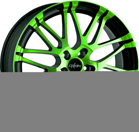 Oxigin 14 Oxrock neon green polish matt 8.5x19 ET42 - LK5/114.3 ML72.6