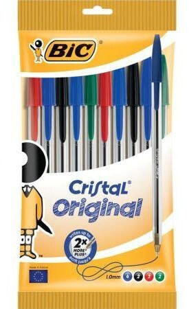Ручка шариковая BIC Długopis Cristal Original в пачке 10 штук, mix