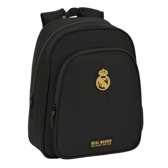 School Bag Real Madrid C.F. Black 27 x 33 x 10 cm
