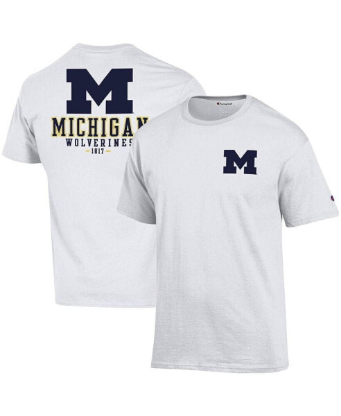 Men's White Michigan Wolverines Stack 2-Hit T-shirt