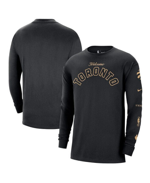 Men's Black Toronto Raptors 2023/24 City Edition Max90 Expressive Long Sleeve T-shirt