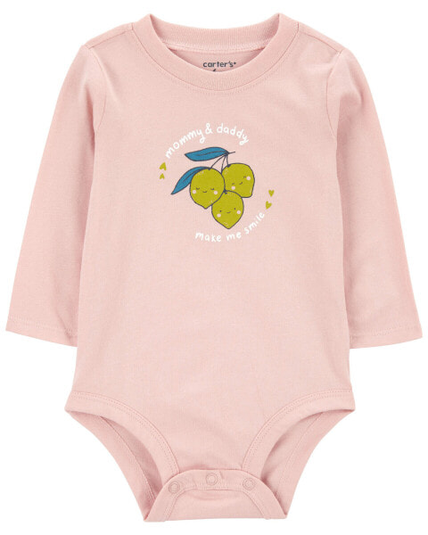 Baby Lemons Mommy & Daddy Long-Sleeve Bodysuit 3M