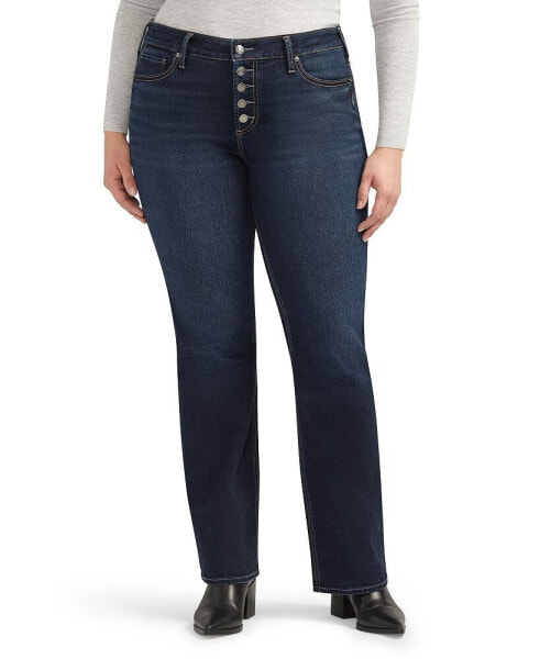 Plus Size Suki Mid Rise Curvy Fit Slim Bootcut Jeans