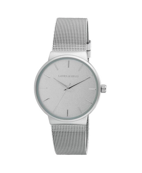 Часы Laura Ashley Silver Mesh Band Clear Face