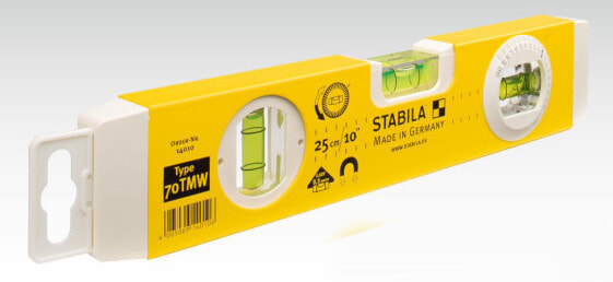 Stabila 70 TMW - Line level - 0.259 m - White,Yellow - 0.5 mm/m - Aluminum - Plastic