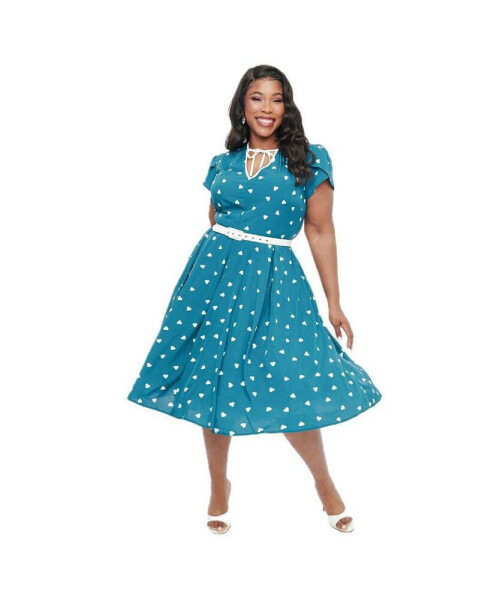 Plus Size 1940s Dahlia Swing Dress