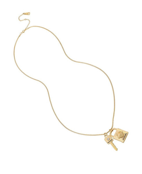 Padlock Key Pendant Long Necklace