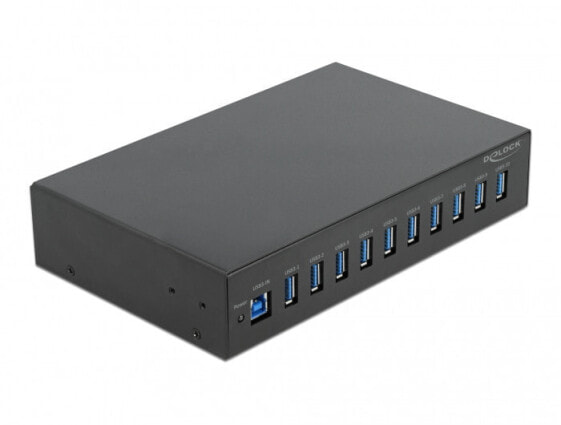USB-концентратор Delock 64112 - USB 3.2 Gen 1 (3.1 Gen 1) Type-B - USB 3.2 Gen 1 (3.1 Gen 1) Type-A - 5000 Mbit/s - Black - Power - AC