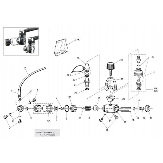 CRESSI Rotating Turret First Stage XS Plus-XS1-FX Pro