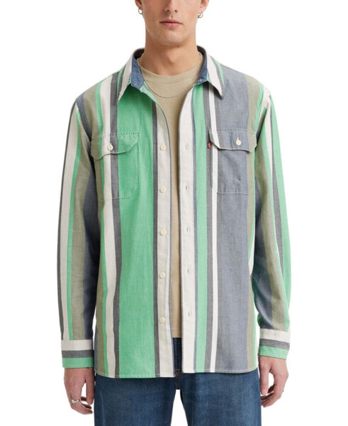 Men's Worker Relaxed-Fit Button-Down Shirt