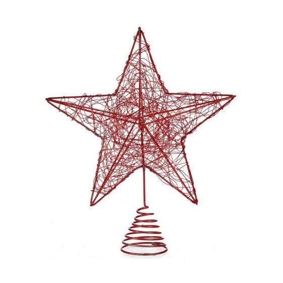 Новогоднее украшение Krist+ Рождественская звезда Красный Сталь Пластик