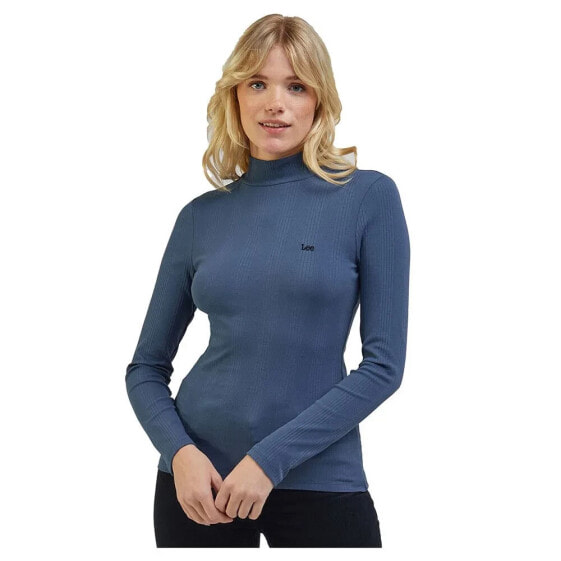 LEE Ribbed long sleeve high neck T-shirt